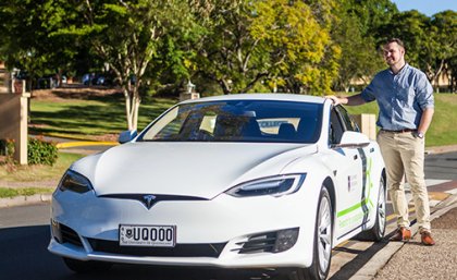 UQ's first dedicated e-mobility researcher Dr Jake Whitehead UQ's first dedicated e-mobility researcher Dr Jake Whitehead